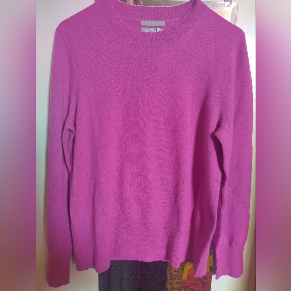 NWT J Crew Sweater 100% Cashmere Pink Sz S